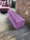 purple seat chesterfield Ottoman storage   