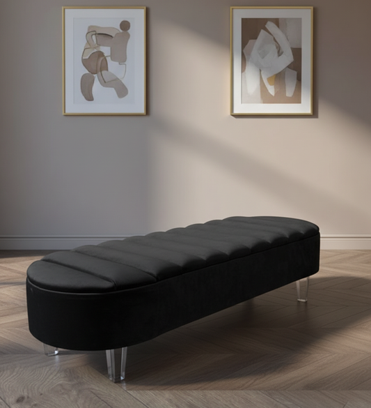 Olivia Coffee Table Bench - lid panel lid storage Footstool seat
