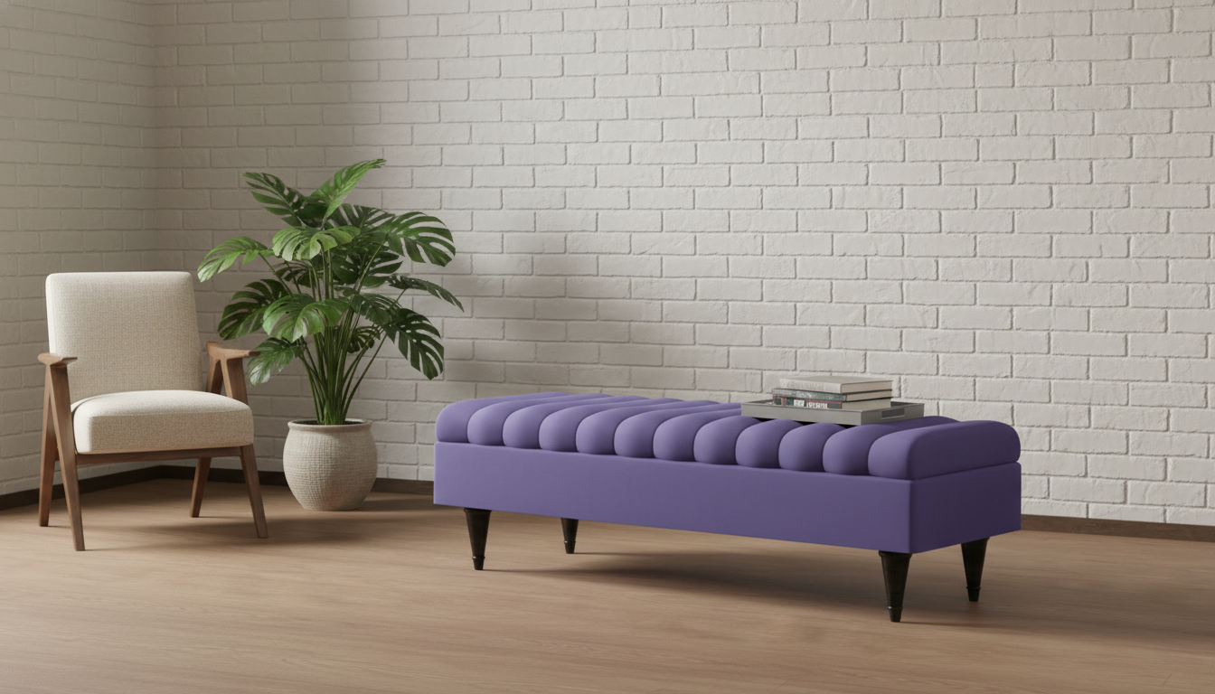 Romo Panel Storage Ottoman Bench Seat – Hidden Storage Coffee Table for Living Room UK