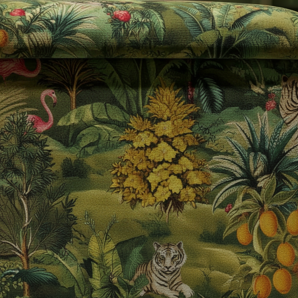 Artistic multi-toned ottoman for modern living rooms or studios