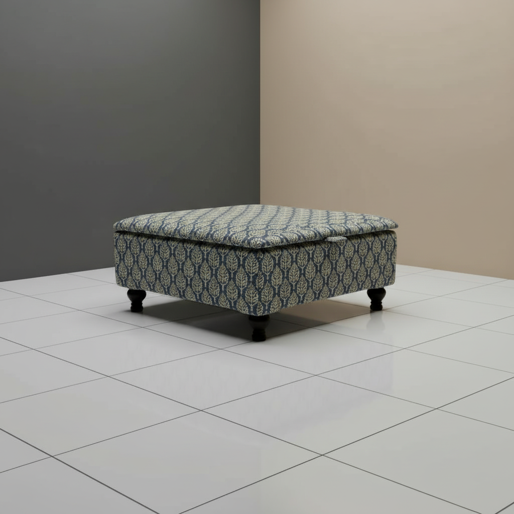 Family Room Board Game Table – Large Storage Ottoman & Soft Edge Bench