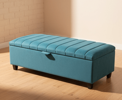 Multi-functional aqua ottoman bench and coffee table storage - ISTOOLS