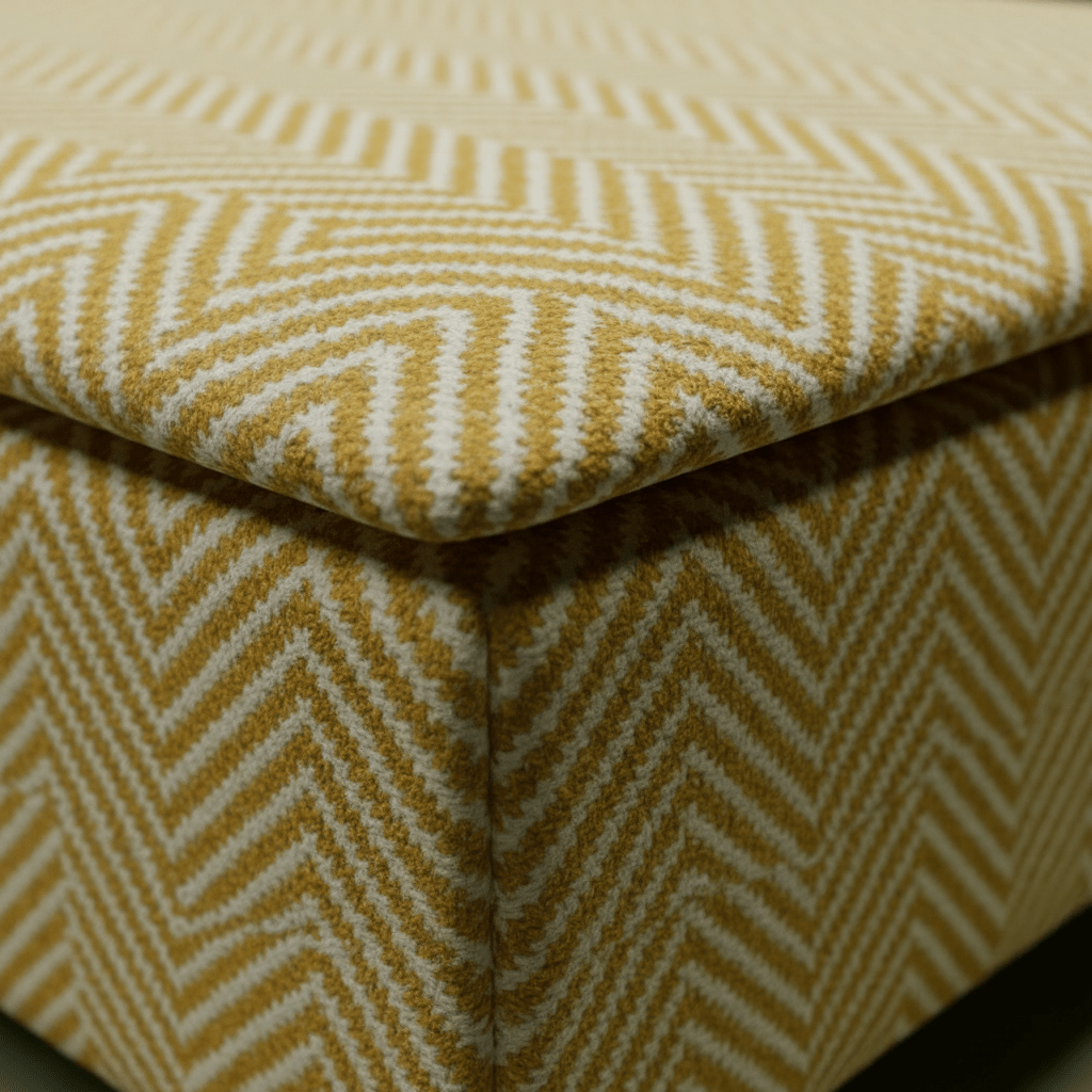 Bespoke Upholstered Square Bench – Multi - Toned Designer Pattern, Deep Storage & Handcrafted UK Quality - ISTOOLS