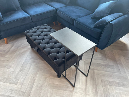 Black steel side table coffee table - ISTOOLS