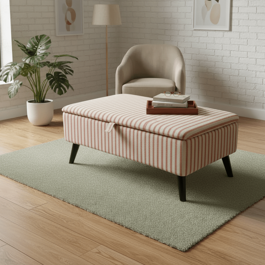 Easy - Clean Fabric Storage Seat – Family Friendly Handcrafted UK Bench with Deep Storage - ISTOOLS