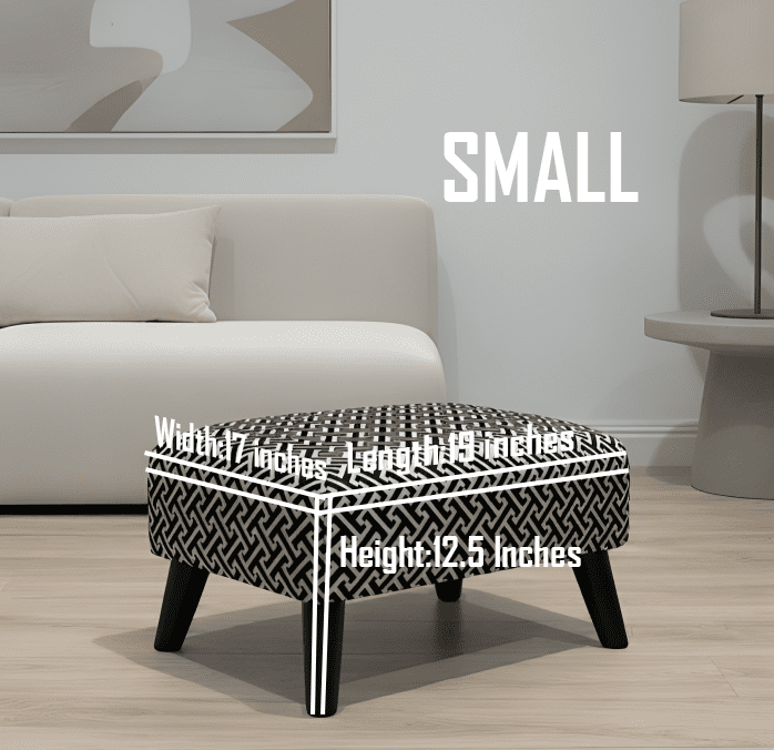 Eden embossed premium pattern Footstool window bay seat pouffe coffee table - ISTOOLS