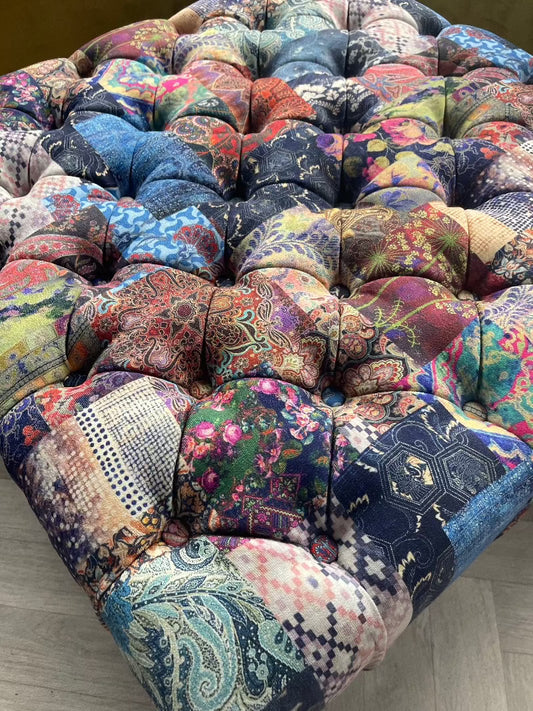 Demask multicolour Square non Storage footstool