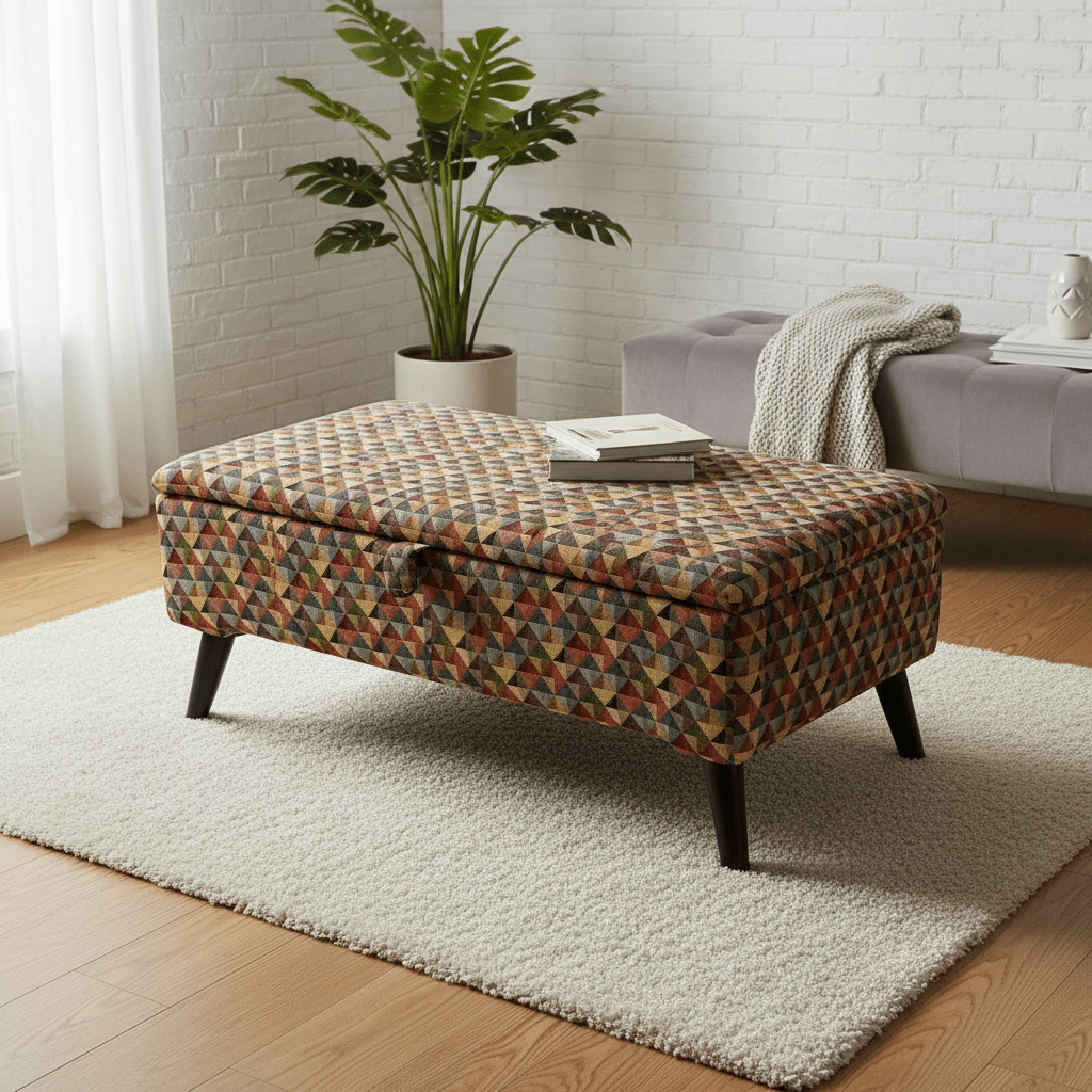 Luxury Storage Trunk for Blankets – Multi - Purpose Footstool & Seat with Hidden Storage - ISTOOLS