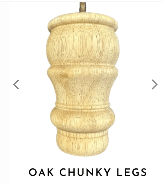 Made to measure storage box teddy fabric creamy off white, chunky oak legs - ISTOOLS