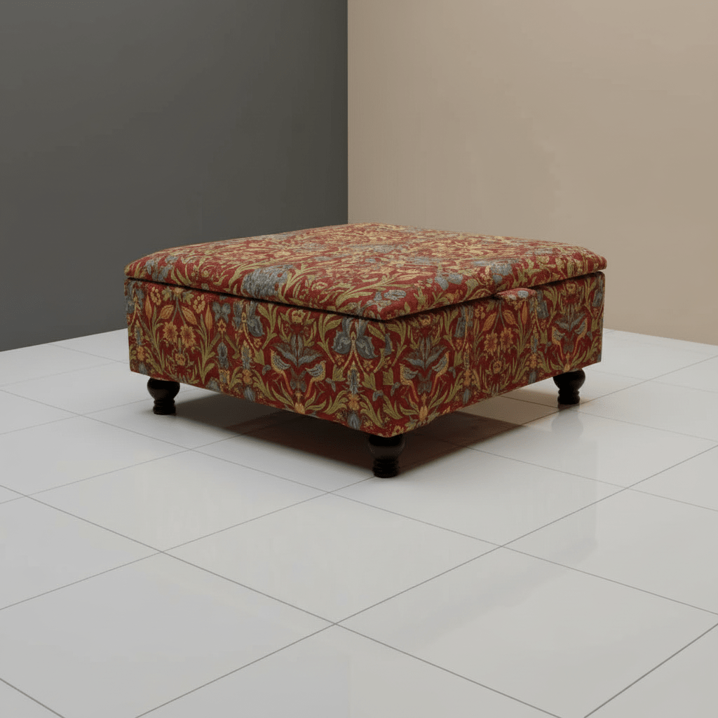Painterly Collection Square Ottoman – UK Handcrafted Artistic Storage & Coffee Table - ISTOOLS