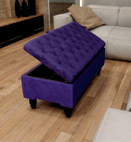 PREMIUM chesterfield storage ottoman tufted matching buttons - ISTOOLS