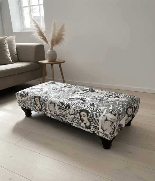 PREMIUM MONROE FOOTSTOOL POUFFE FOOTSTOOL TABLE - ISTOOLS