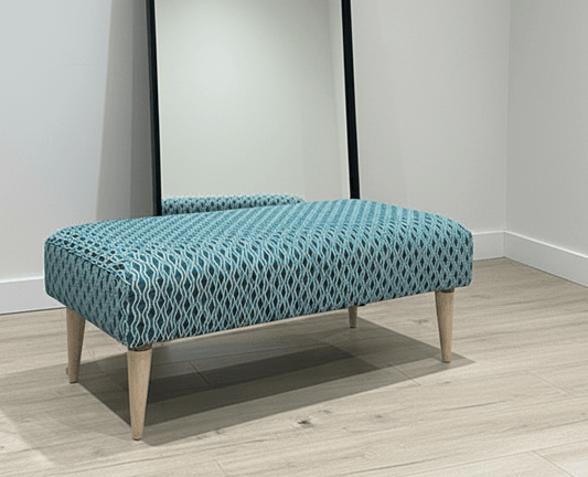 UK handmade decorative fabric ottoman with soft cushion - ISTOOLS