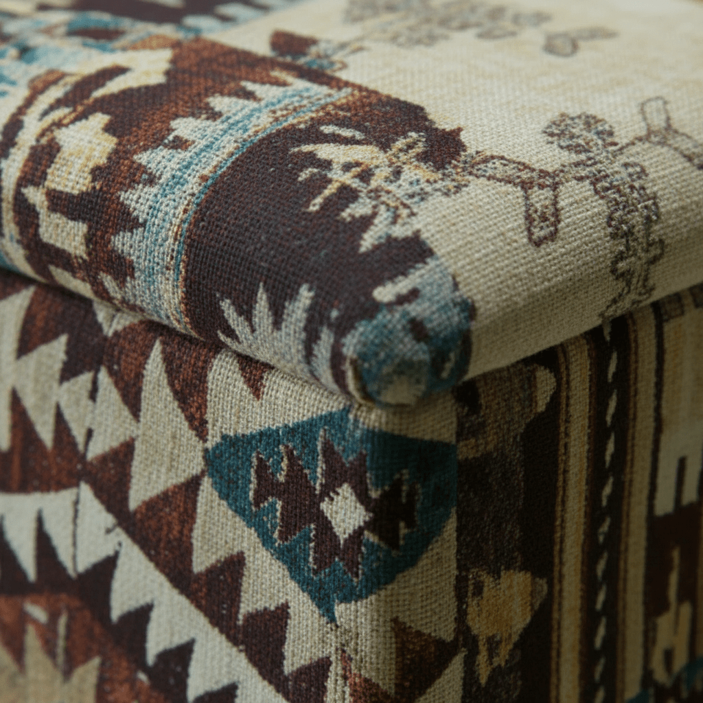 Premium Square Footstool Blanket Box Multi - Toned Finish - ISTOOLS