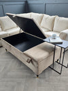 Large double lid storage coffee table double opening seat