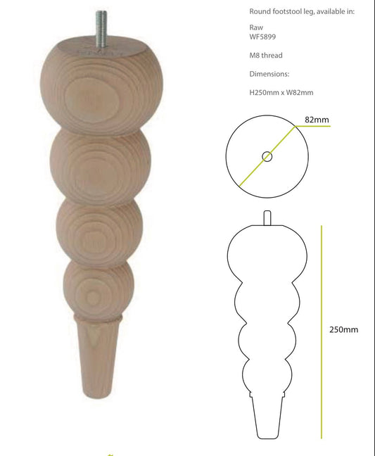 Round footstool leg - ISTOOLS