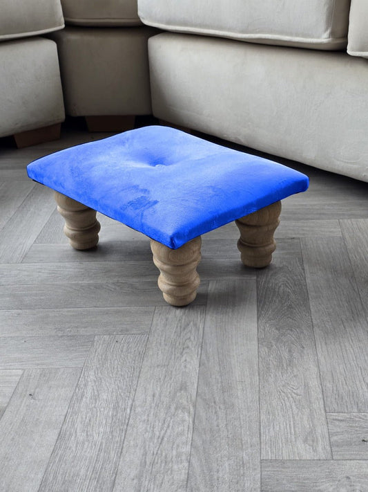 Small blue footrest pouffe - ISTOOLS