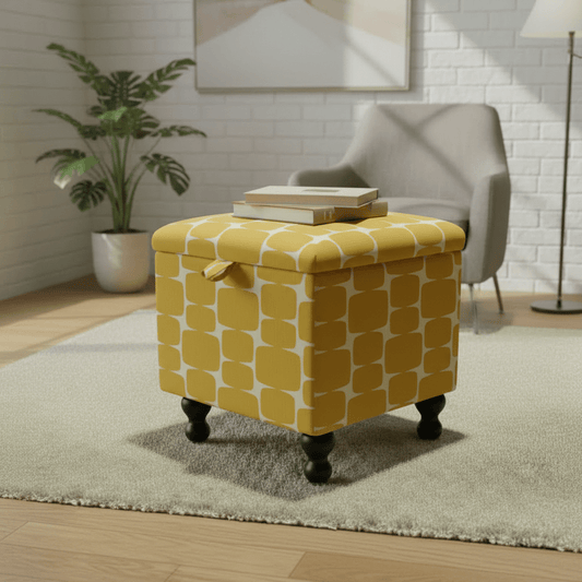 Small Storage Ottoman – Multi - Purpose Coffee Table & Footstool - ISTOOLS