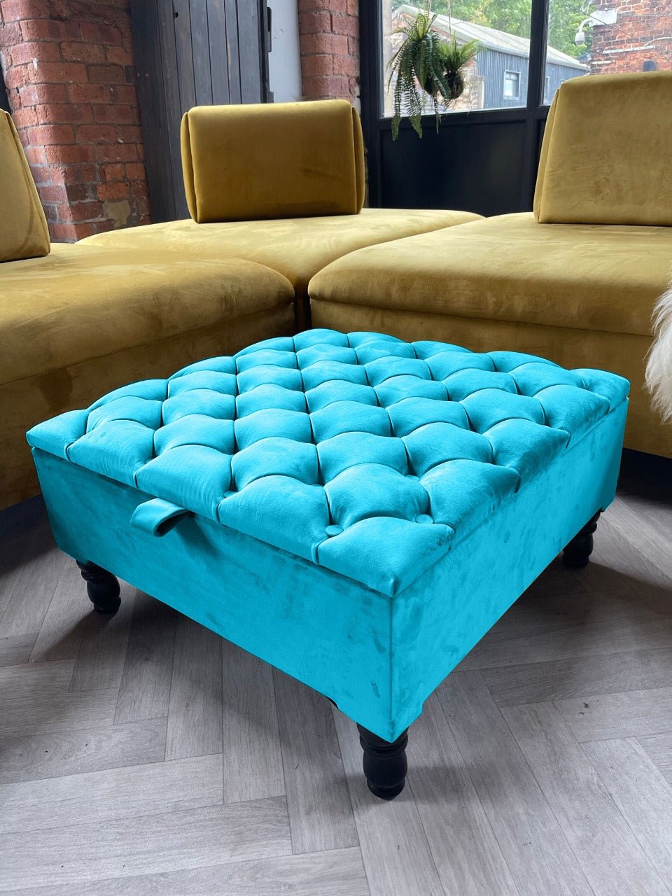 Square Ottoman Storage bench | coffee Table | coffee table storage - ISTOOLS