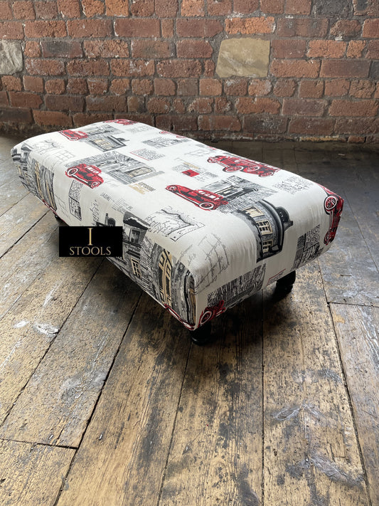 Plain Top multicolour Printed footstool - ISTOOLS