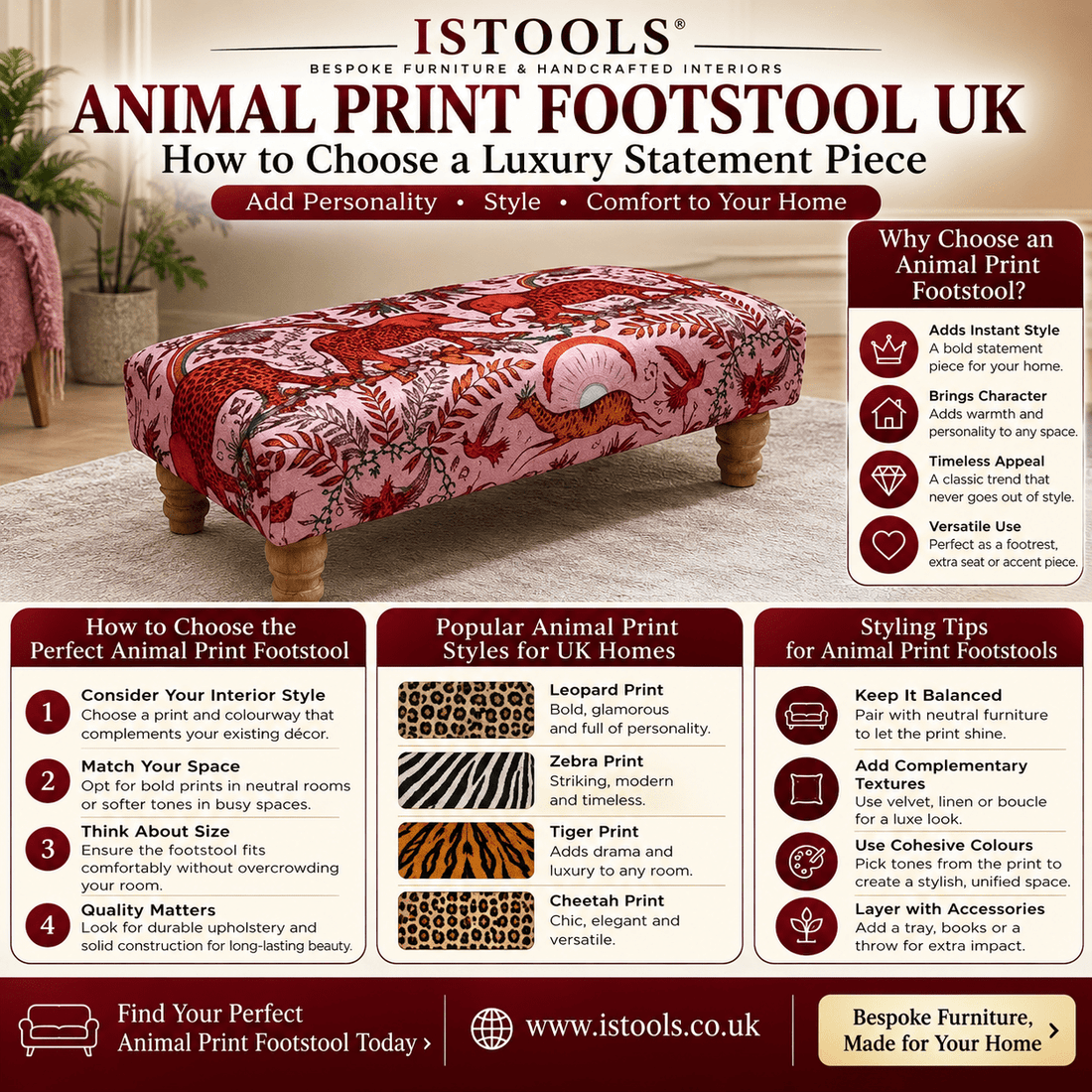 ANIMAL PRINT FOOTSTOOL UK: HOW TO CHOOSE A LUXURY STATEMENT PIECE - ISTOOLS