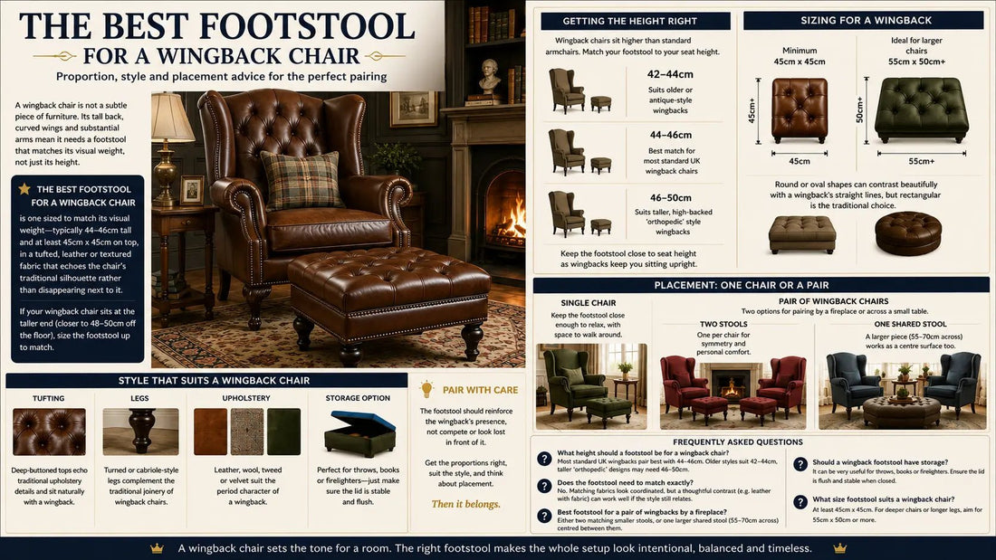 Best Footstool for a Wingback Chair: UK Buying Guide - ISTOOLS