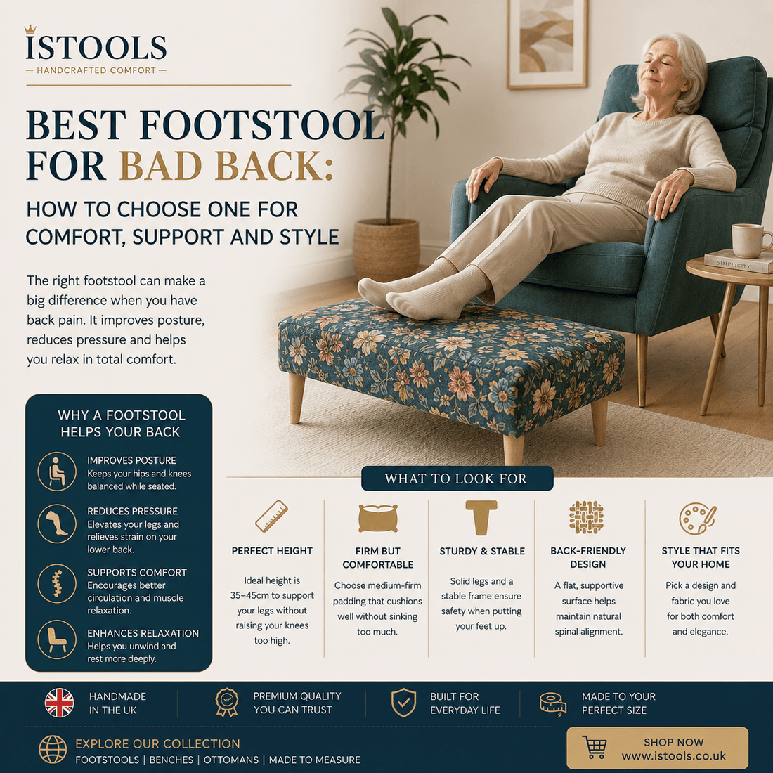 BEST FOOTSTOOL FOR BAD BACK: HOW TO CHOOSE ONE FOR COMFORT, SUPPORT AND STYLE - ISTOOLS