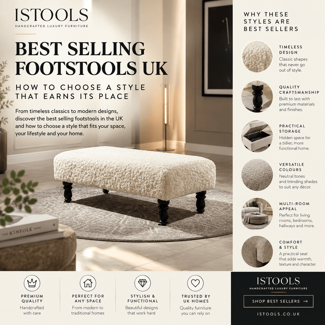 BEST SELLING FOOTSTOOLS UK: HOW TO CHOOSE A STYLE THAT EARNS ITS PLACE - ISTOOLS