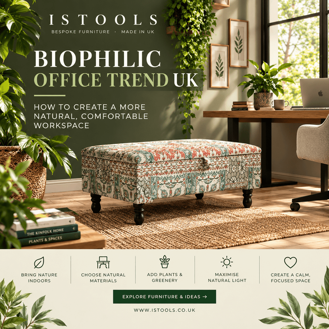 BIOPHILIC OFFICE TREND UK: HOW TO CREATE A MORE NATURAL, COMFORTABLE WORKSPACE - ISTOOLS