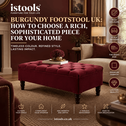 BURGUNDY FOOTSTOOL UK: HOW TO CHOOSE A RICH, SOPHISTICATED PIECE FOR YOUR HOME - ISTOOLS