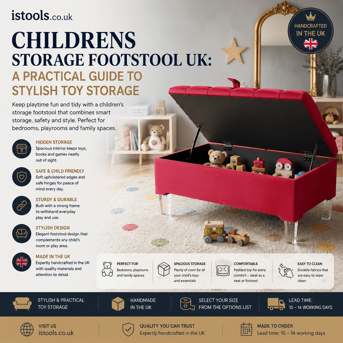 CHILDRENS STORAGE FOOTSTOOL UK: A PRACTICAL GUIDE TO STYLISH TOY STORAGE - ISTOOLS