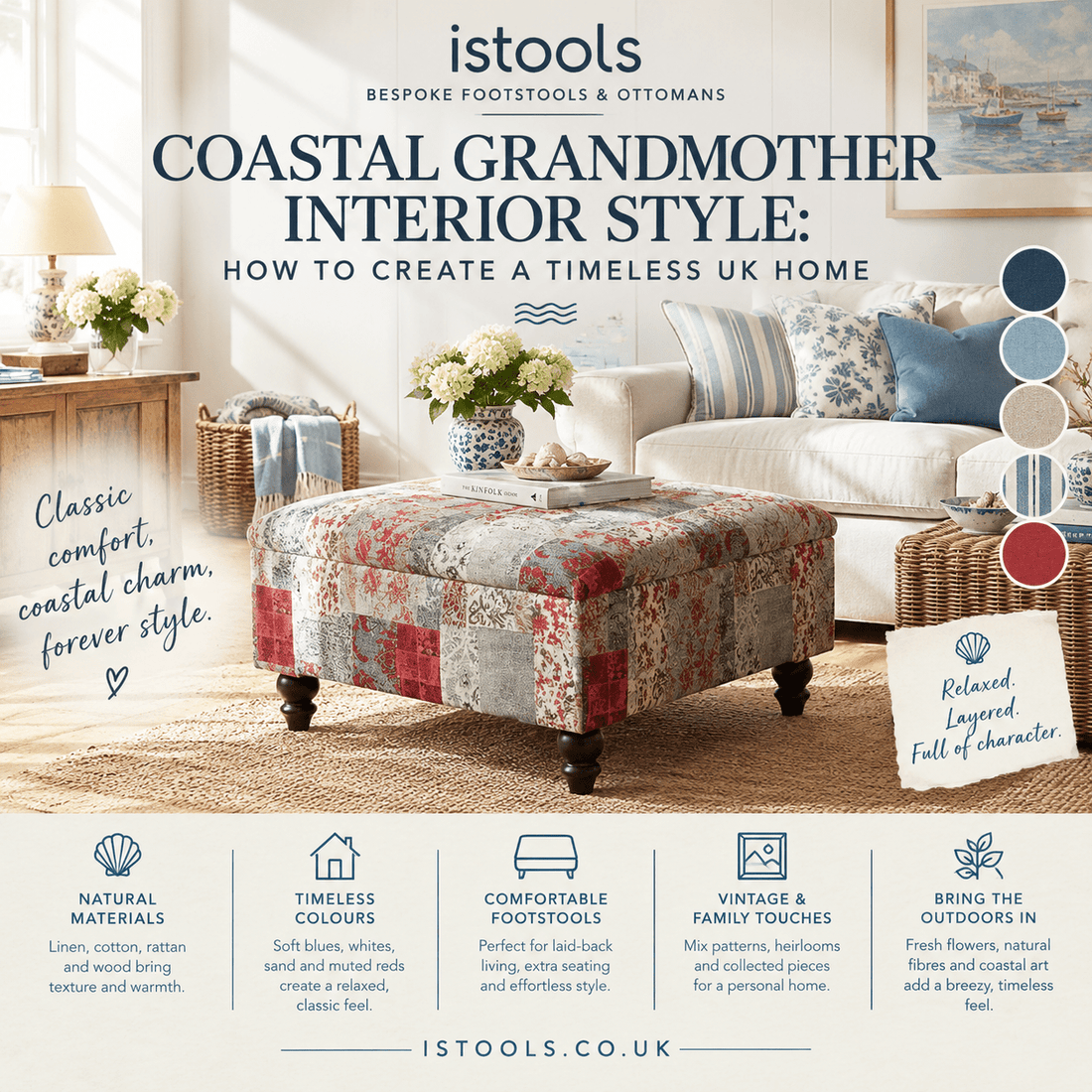COASTAL GRANDMOTHER INTERIOR STYLE: HOW TO CREATE A TIMELESS UK HOME - ISTOOLS