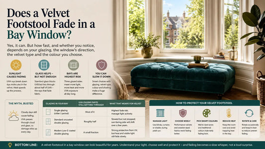 Does a Velvet Ottoman in a Sunny Bay Window Fade? - ISTOOLS