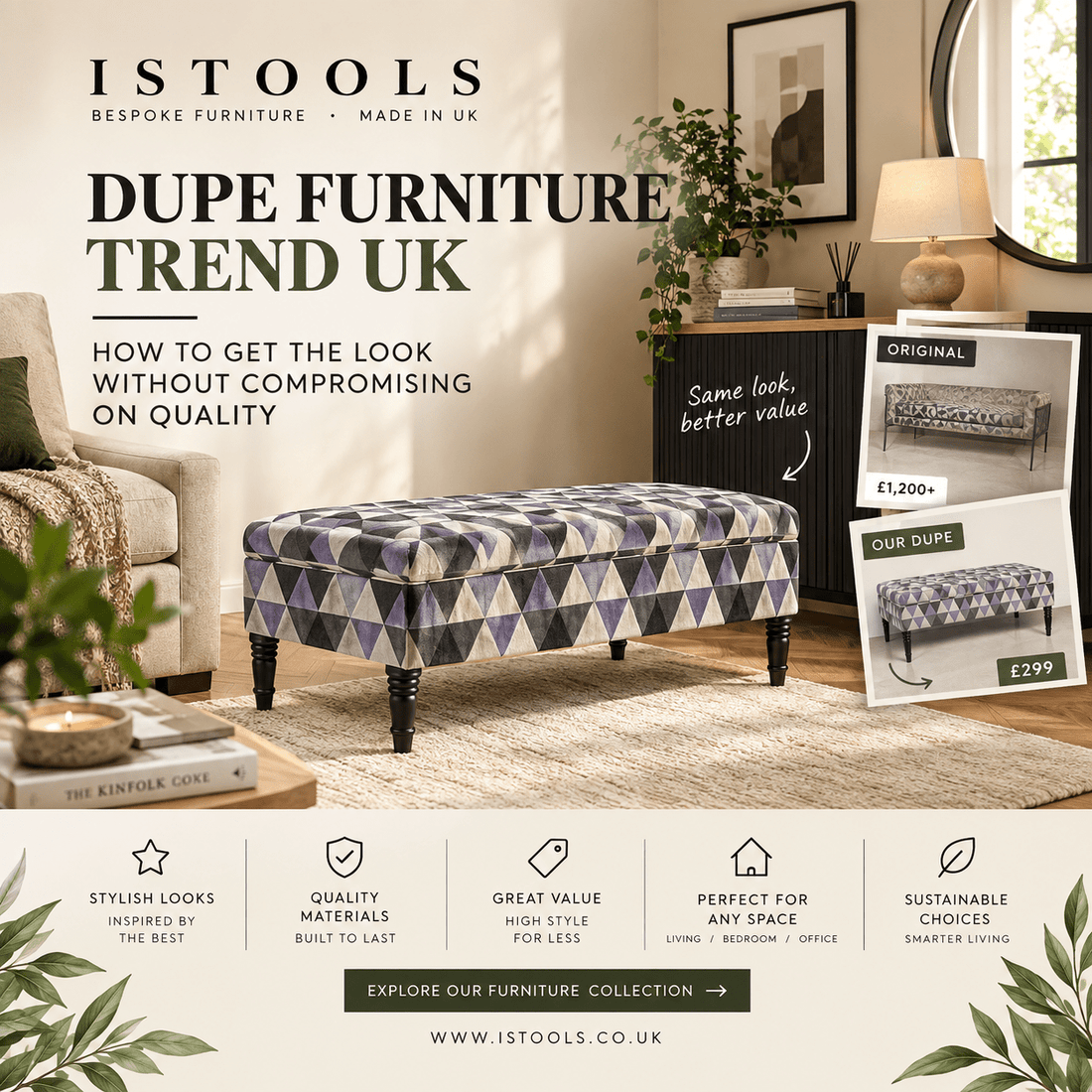 DUPE FURNITURE TREND UK: HOW TO GET THE LOOK WITHOUT COMPROMISING ON QUALITY - ISTOOLS
