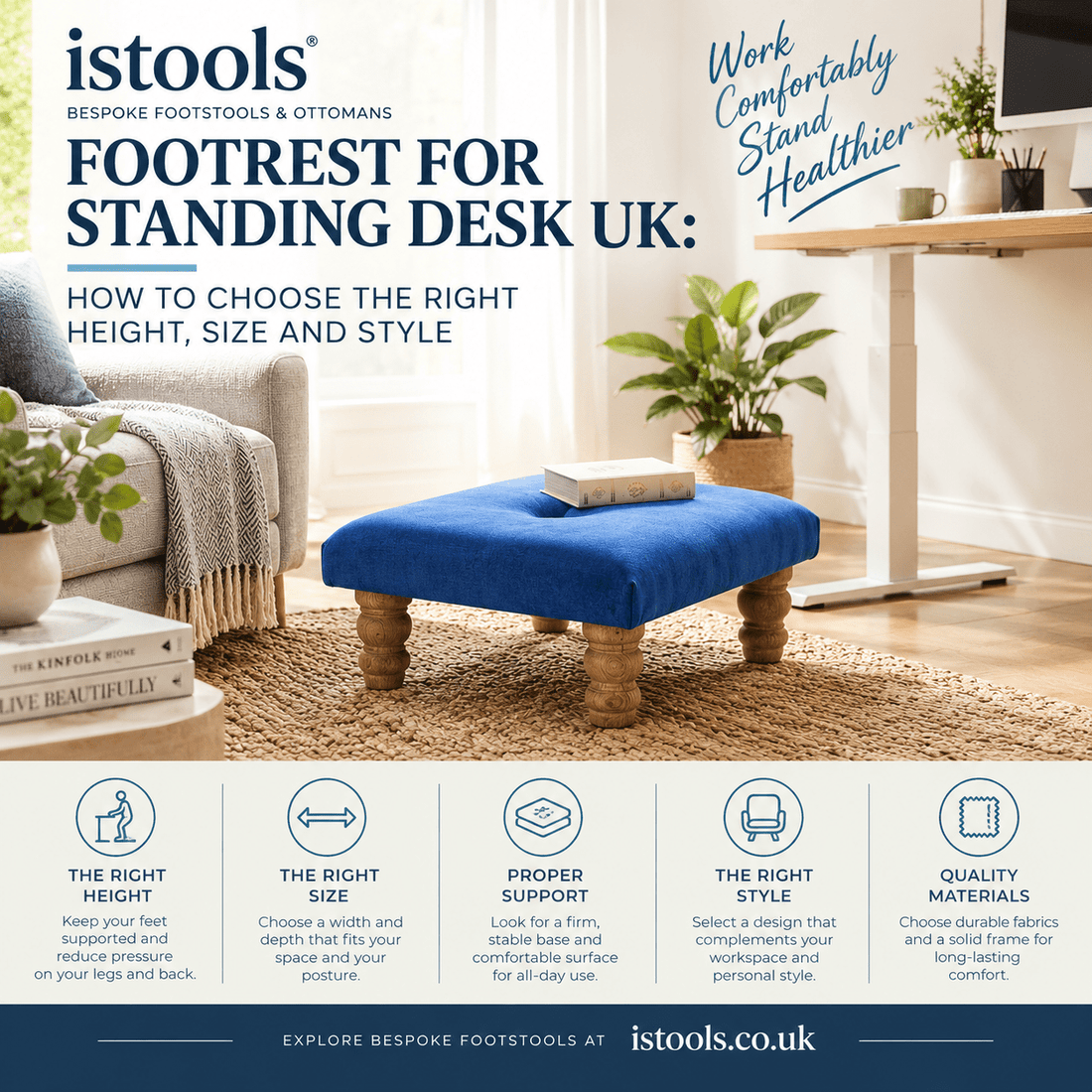 FOOTREST FOR STANDING DESK UK: HOW TO CHOOSE THE RIGHT HEIGHT, SIZE AND STYLE - ISTOOLS