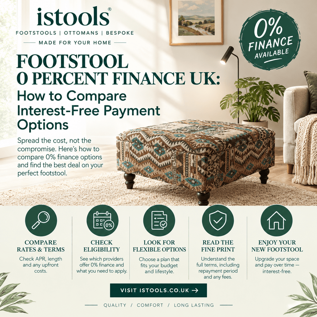 FOOTSTOOL 0 PERCENT FINANCE UK: HOW TO COMPARE INTEREST-FREE PAYMENT OPTIONS - ISTOOLS
