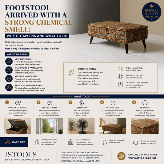 FOOTSTOOL ARRIVED WITH A STRONG CHEMICAL SMELL: WHY IT HAPPENS AND WHAT TO DO - ISTOOLS