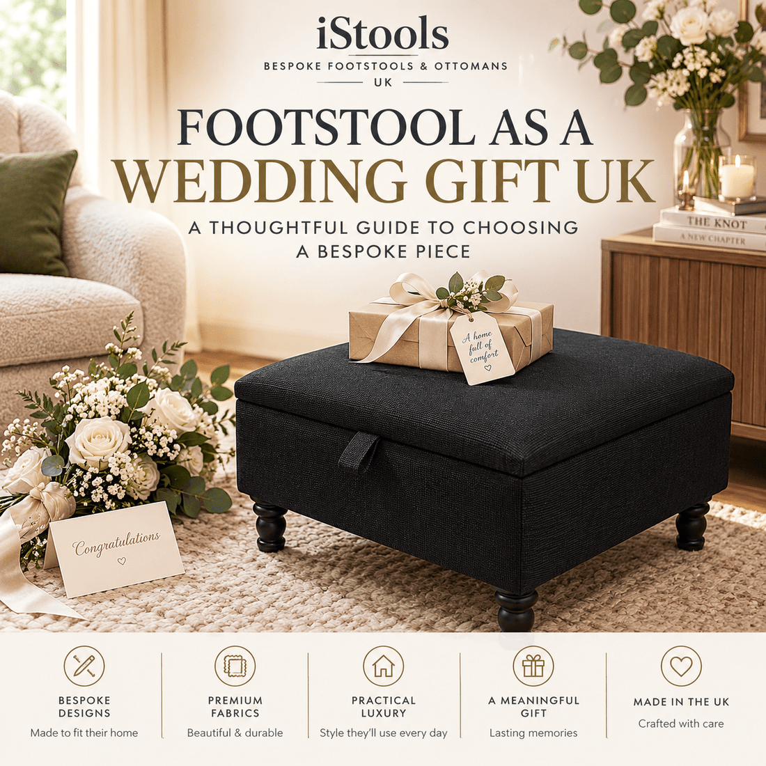 FOOTSTOOL AS A WEDDING GIFT UK: A THOUGHTFUL GUIDE TO CHOOSING A BESPOKE PIECE - ISTOOLS
