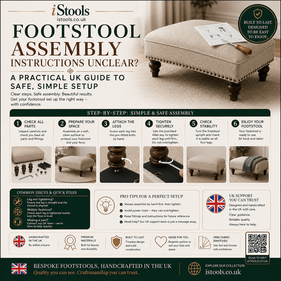 FOOTSTOOL ASSEMBLY INSTRUCTIONS UNCLEAR? A PRACTICAL UK GUIDE TO SAFE, SIMPLE SETUP - ISTOOLS