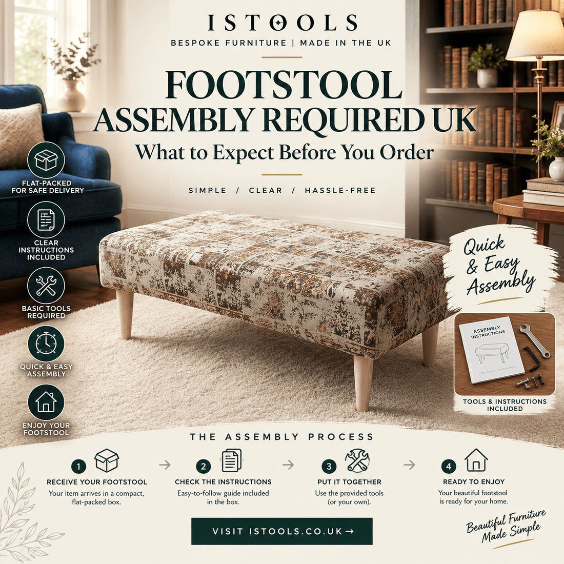 FOOTSTOOL ASSEMBLY REQUIRED UK: WHAT TO EXPECT BEFORE YOU ORDER - ISTOOLS