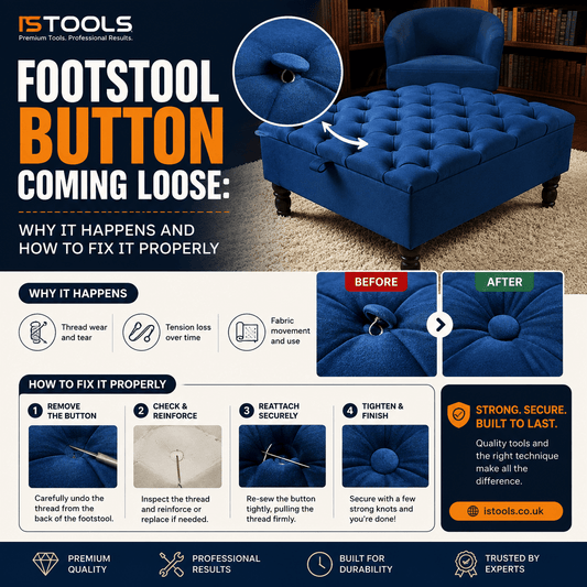 FOOTSTOOL BUTTON COMING LOOSE: WHY IT HAPPENS AND HOW TO FIX IT PROPERLY - ISTOOLS
