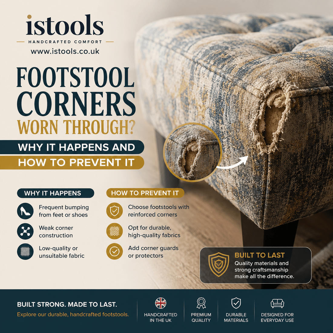 FOOTSTOOL CORNERS WORN THROUGH? WHY IT HAPPENS AND HOW TO PREVENT IT - ISTOOLS