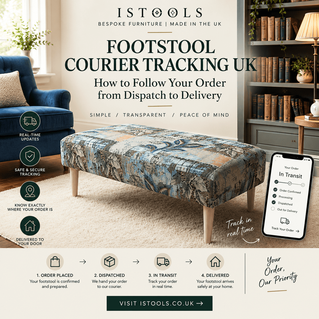 FOOTSTOOL COURIER TRACKING UK: HOW TO FOLLOW YOUR ORDER FROM DISPATCH TO DELIVERY - ISTOOLS