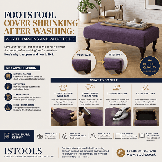 FOOTSTOOL COVER SHRINKING AFTER WASHING: WHY IT HAPPENS AND WHAT TO DO - ISTOOLS