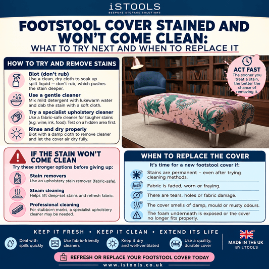 FOOTSTOOL COVER STAINED AND WON'T COME CLEAN: WHAT TO TRY NEXT AND WHEN TO REPLACE IT - ISTOOLS