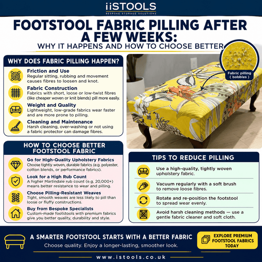 FOOTSTOOL FABRIC PILLING AFTER A FEW WEEKS: WHY IT HAPPENS AND HOW TO CHOOSE BETTER - ISTOOLS