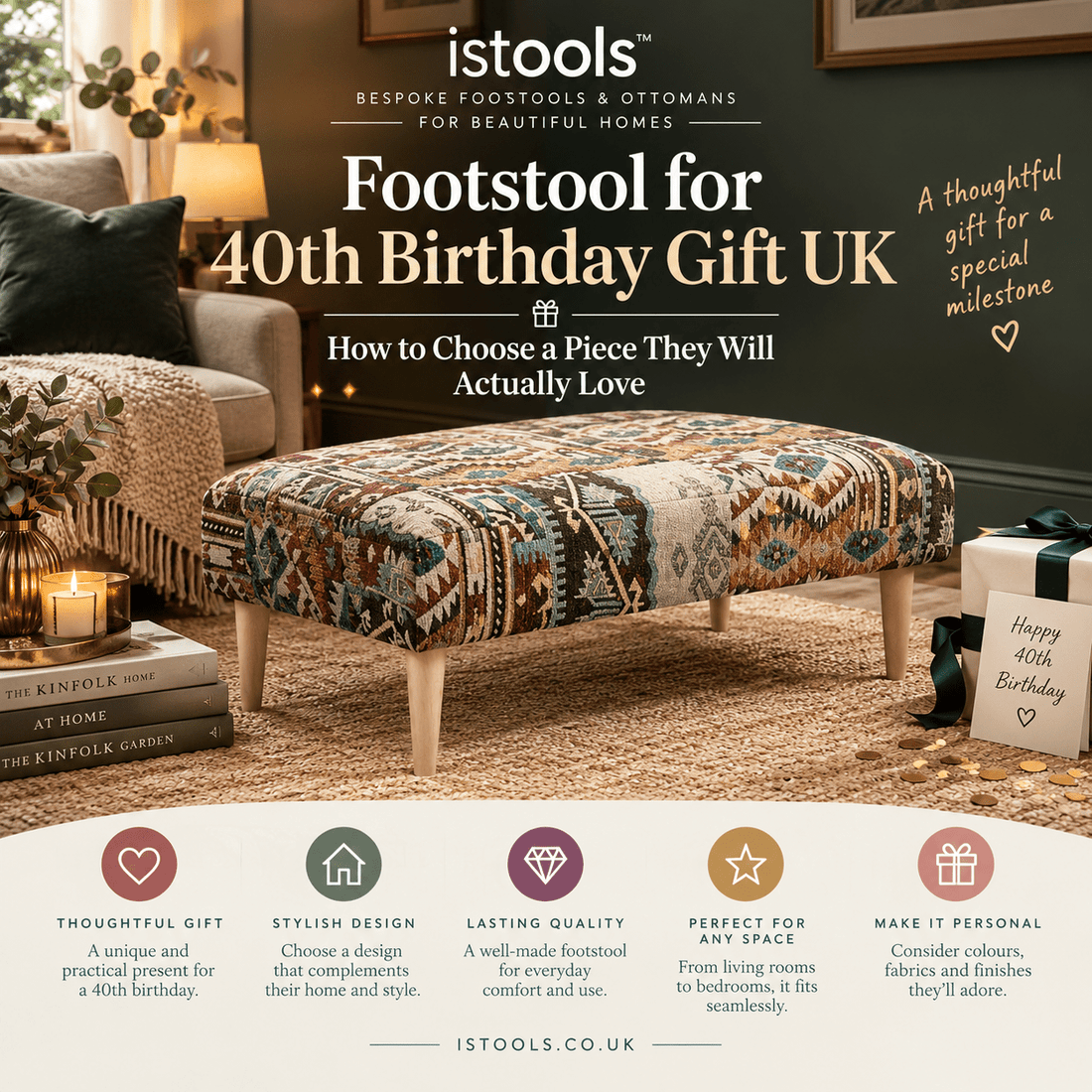 FOOTSTOOL FOR 40TH BIRTHDAY GIFT UK: HOW TO CHOOSE A PIECE THEY WILL ACTUALLY LOVE - ISTOOLS