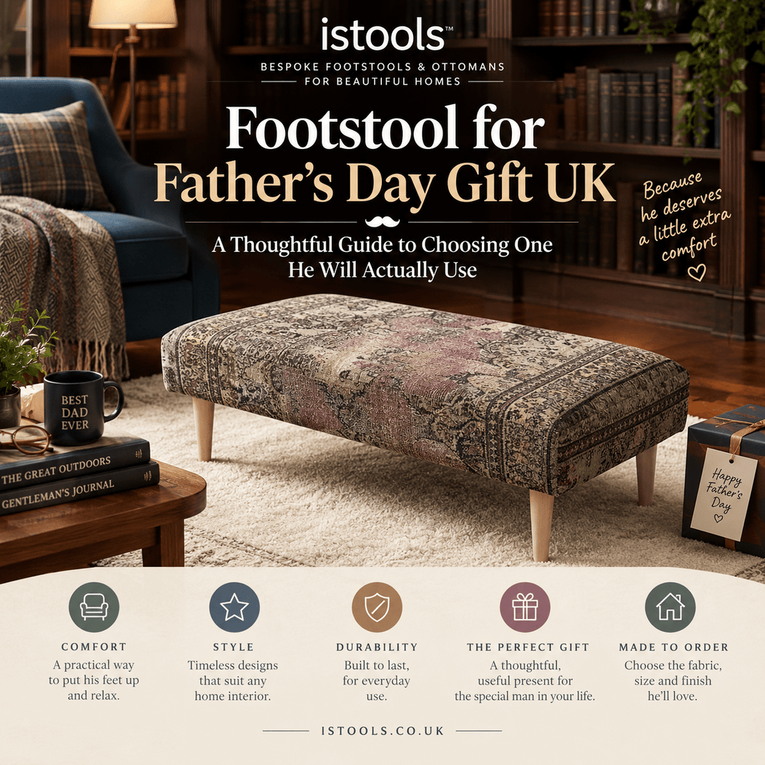 FOOTSTOOL FOR FATHER'S DAY GIFT UK: A THOUGHTFUL GUIDE TO CHOOSING ONE HE WILL ACTUALLY USE - ISTOOLS