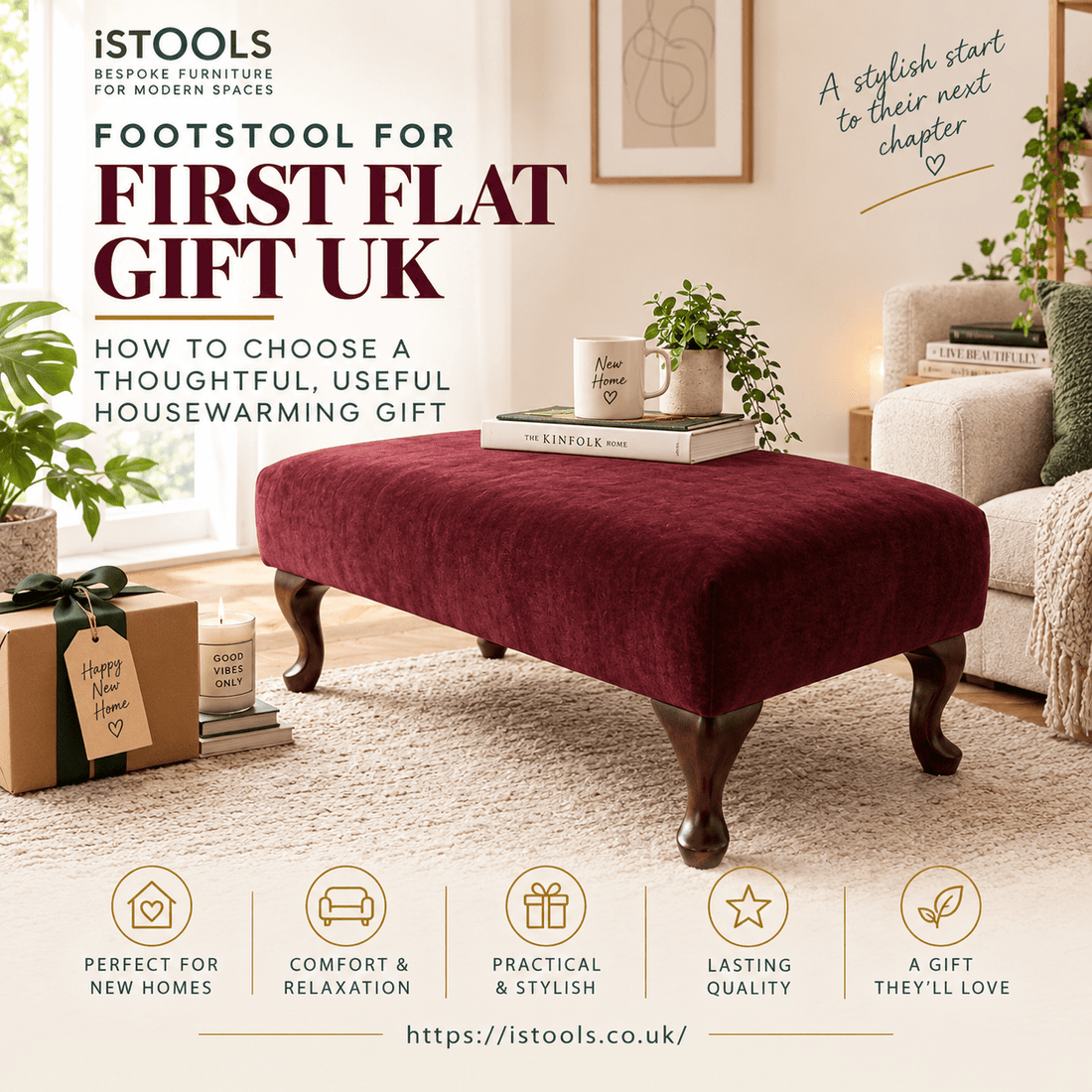 FOOTSTOOL FOR FIRST FLAT GIFT UK: HOW TO CHOOSE A THOUGHTFUL, USEFUL HOUSEWARMING GIFT - ISTOOLS