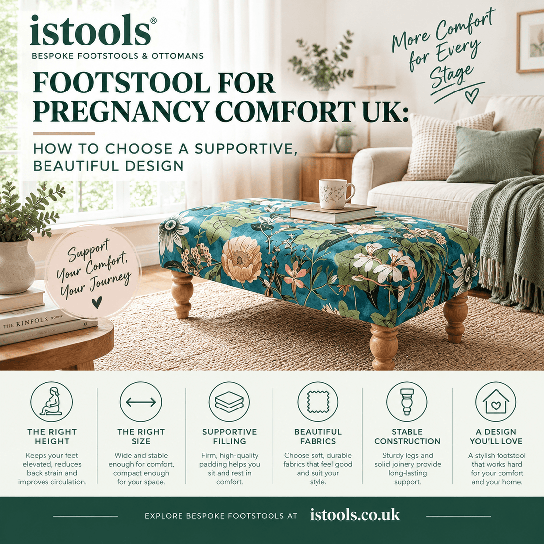 FOOTSTOOL FOR PREGNANCY COMFORT UK: HOW TO CHOOSE A SUPPORTIVE, BEAUTIFUL DESIGN - ISTOOLS